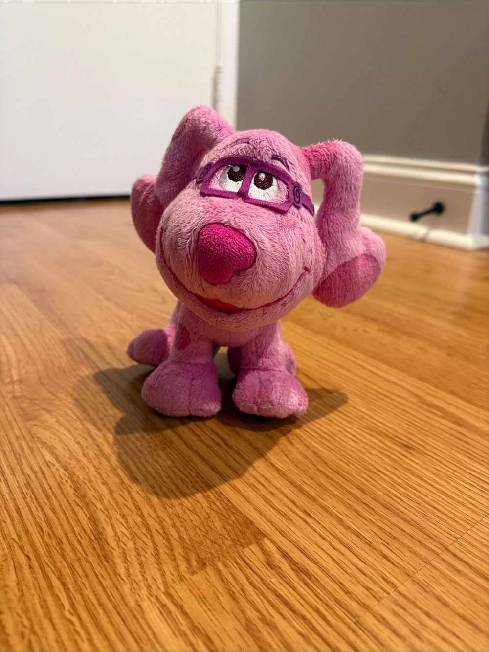 Blues Clues & You! Pink Plush Puppy Magenta w/ Glasses Stuffed Animal Plush Toy